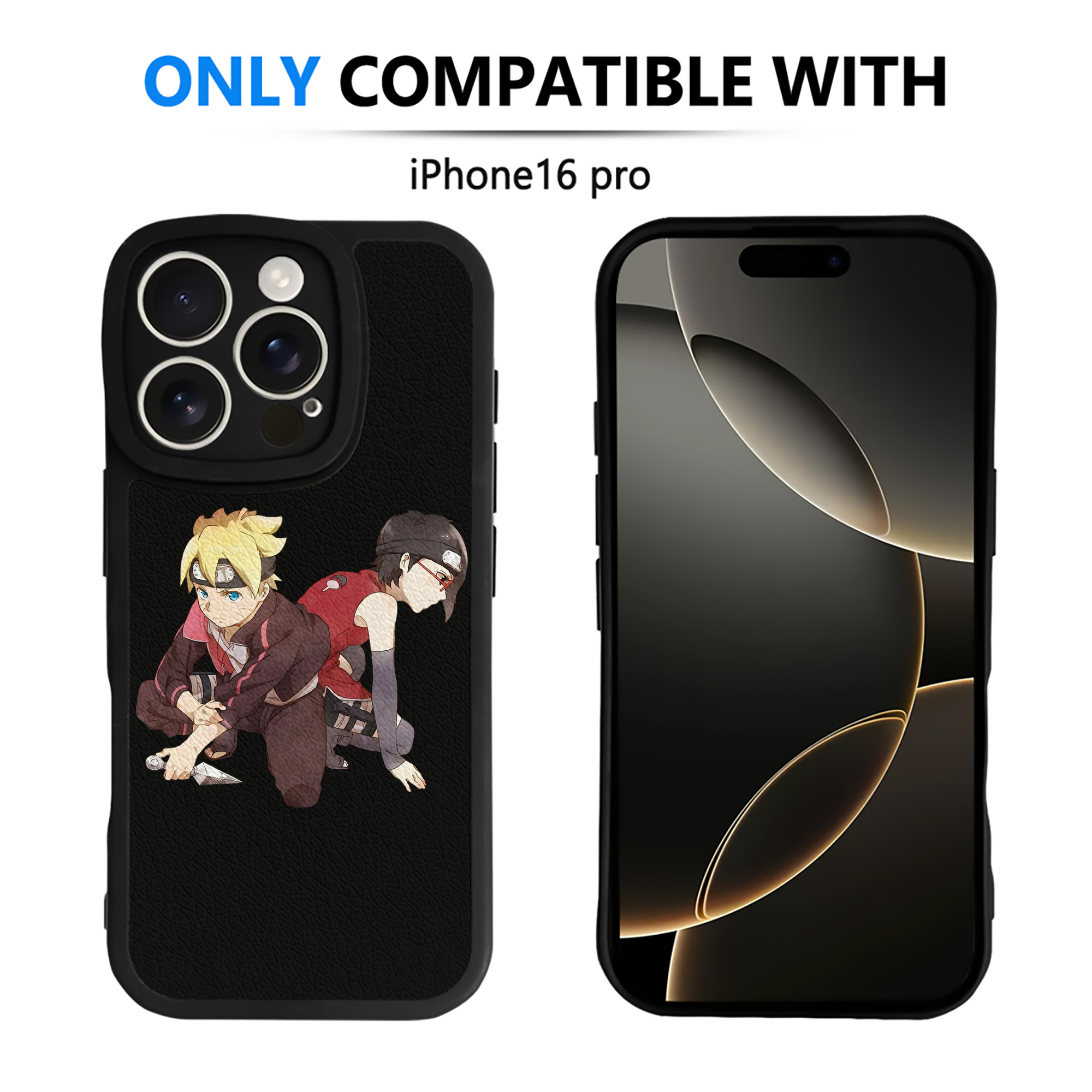 （画像用） NARUTO -ナルト- うちは サラダ Uchiha Sarada 【iPhone 16シリーズ対応】シリコンスマホケース（レザー調） 材質：シリコン